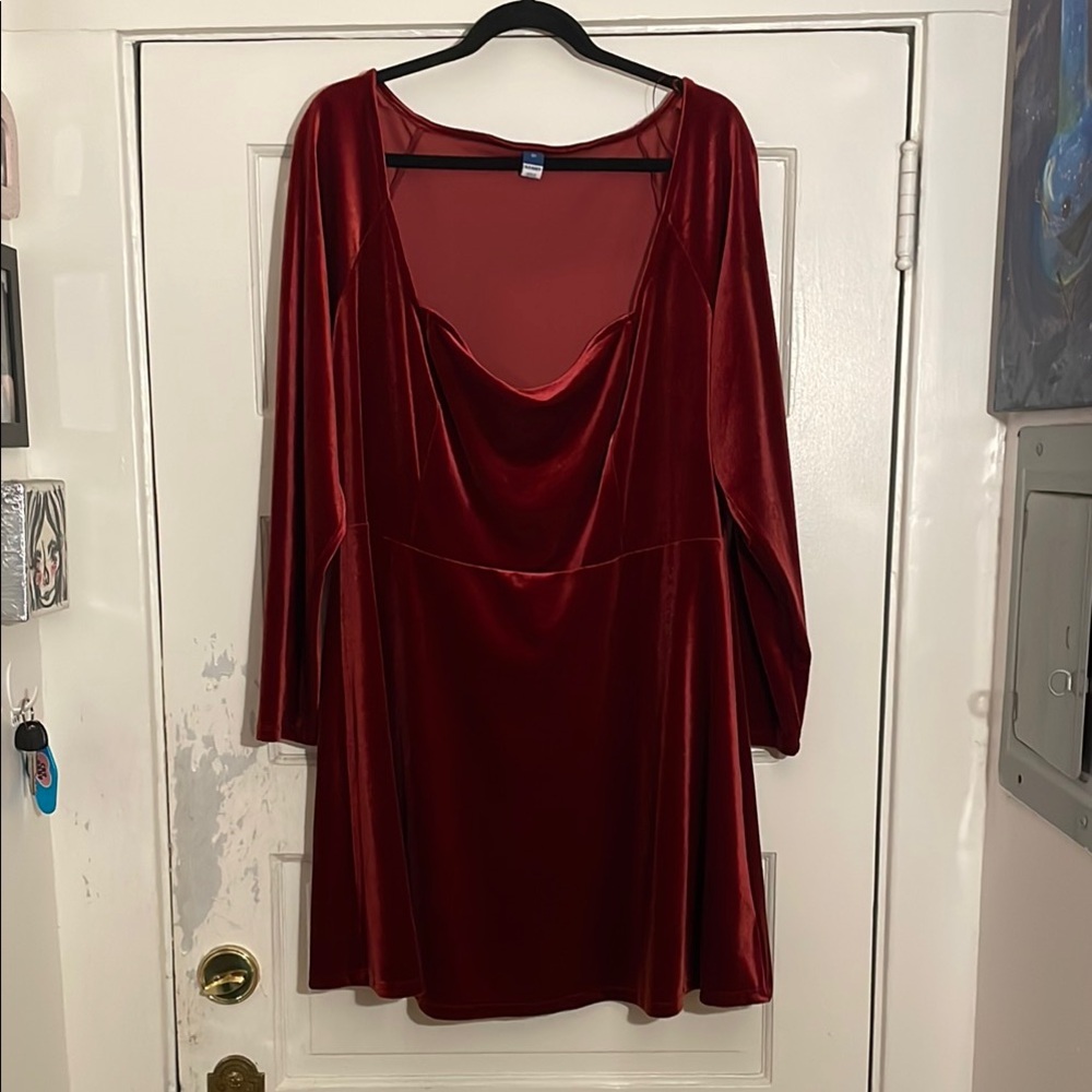 Old Navy 2x Red Velvet Dress